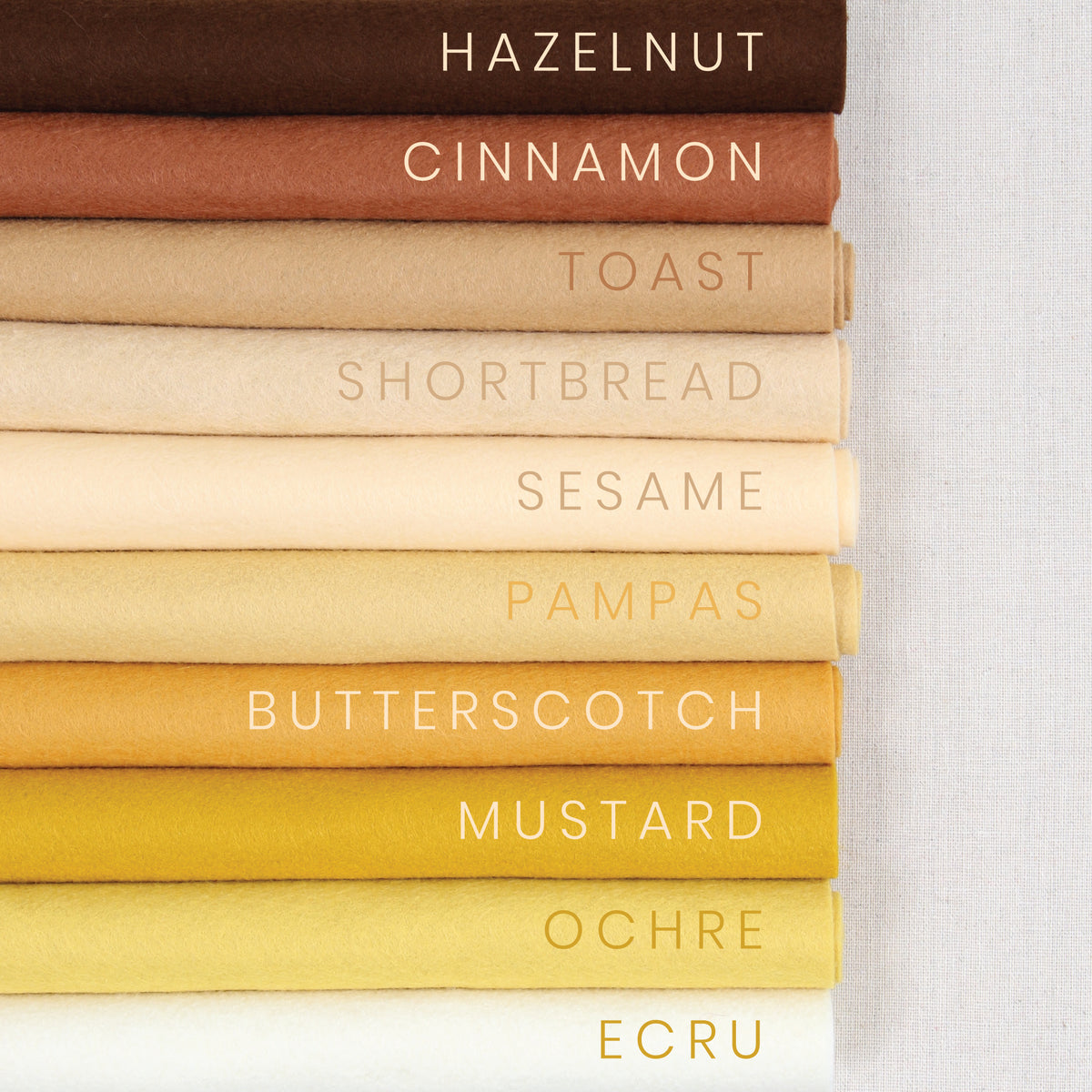Mustard Wool Blend Felt