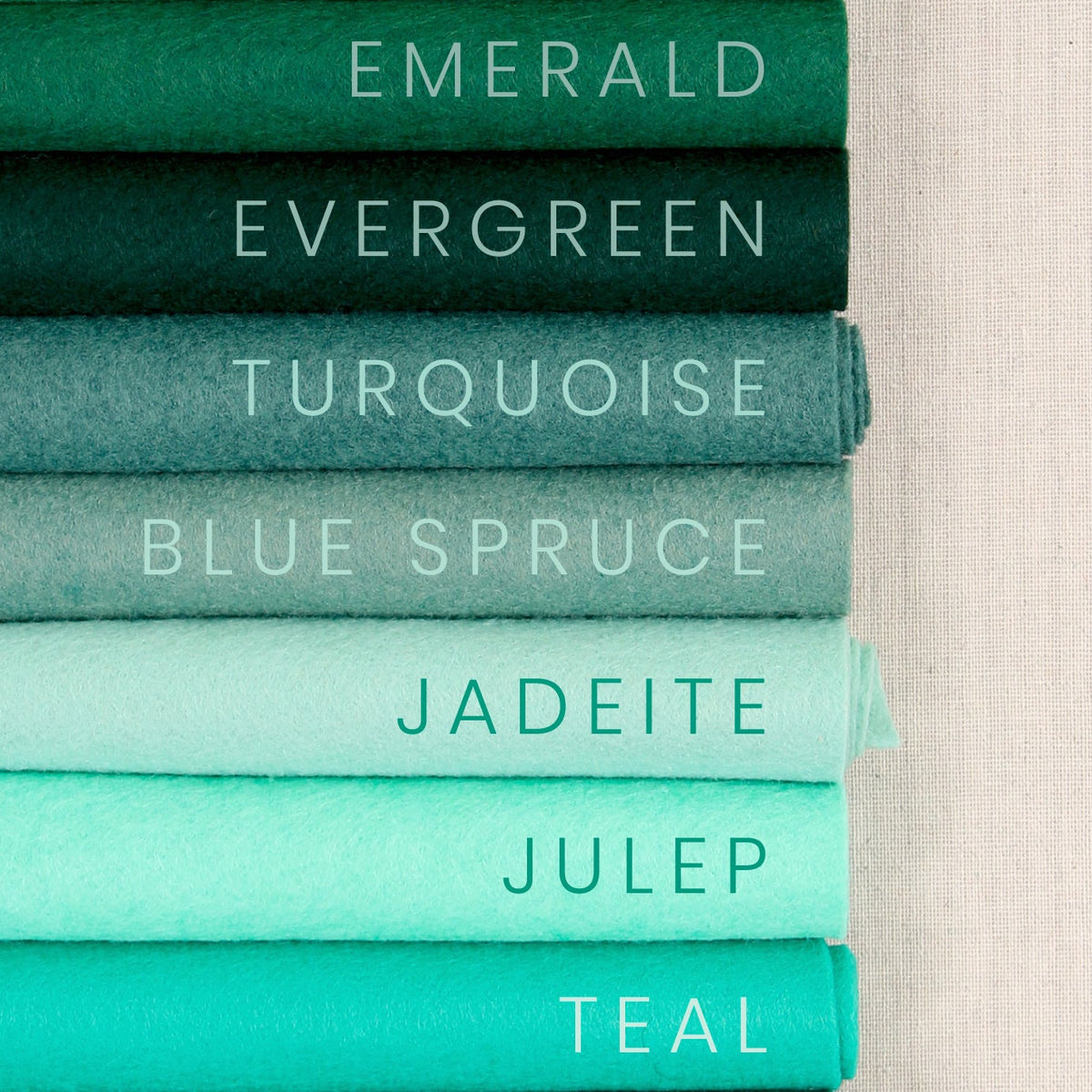 Turquoise Wool Blend Felt