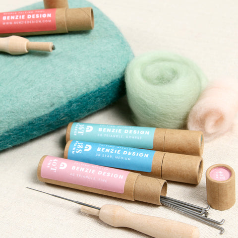 Professional felting needles triangular — Fudge and Mabel