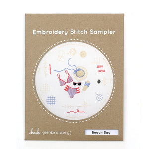 Beach Day - Embroidery Stitch Sampler