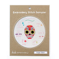 Sugar Skull-Embroidery Stitch Sampler