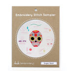 Sugar Skull-Embroidery Stitch Sampler
