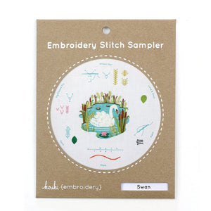Swan - Embroidery Stitch Sampler