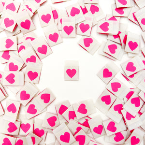 Pink Hearts, Woven Labels