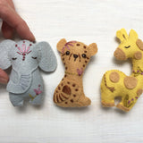 Safari Animals Felt Pattern