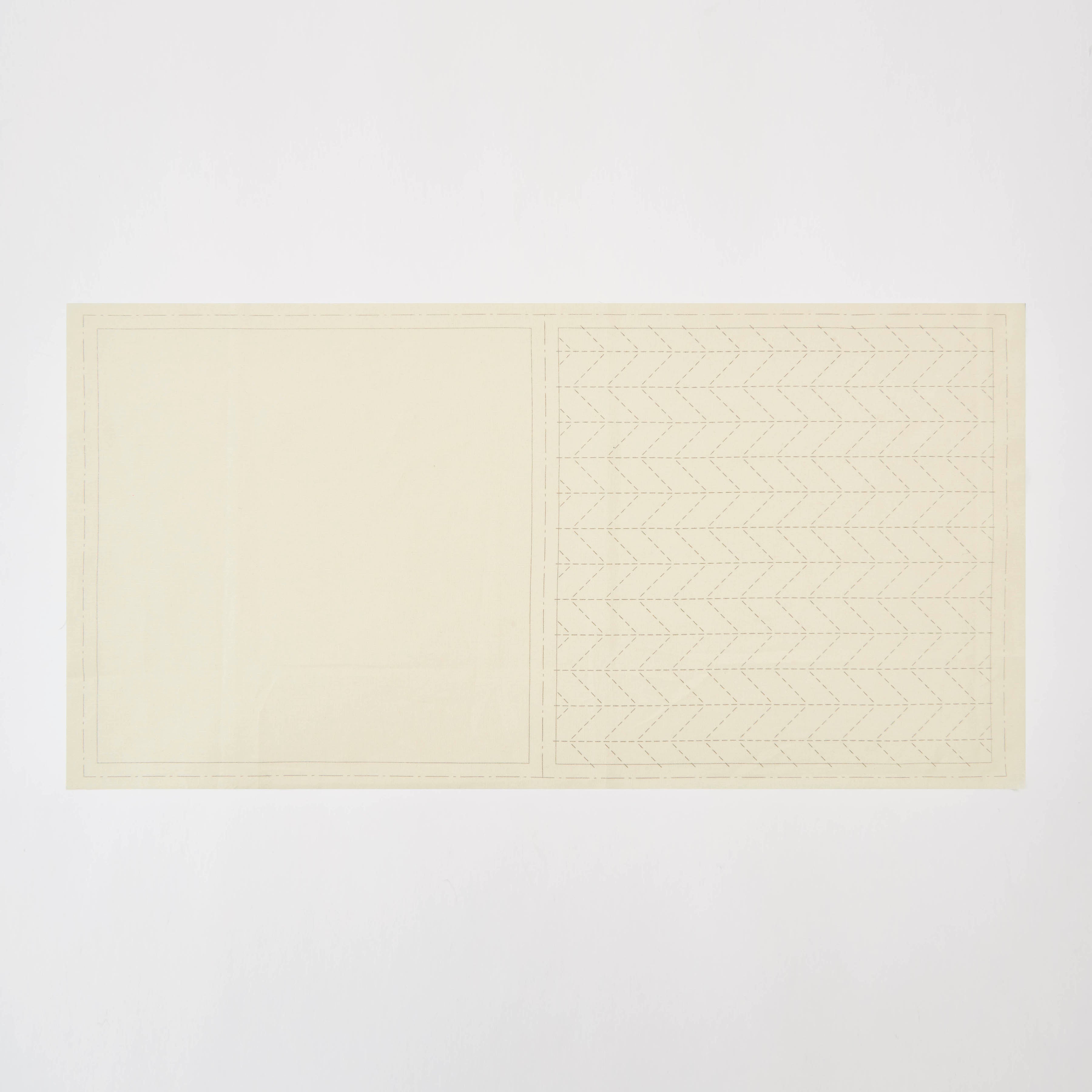 Sashiko Fabric, Herringbone in Ecru