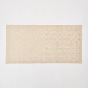 Sashiko Fabric, Circle Pattern in Natural