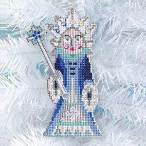Nutcracker Christmas ornament, Snow Queen ornament kit, Nutcracker embroidery, Nutcracker craft