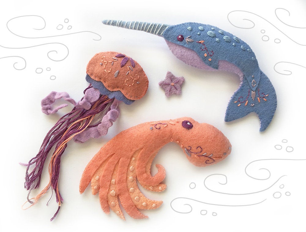 Sea Creatures Felt Pattern
