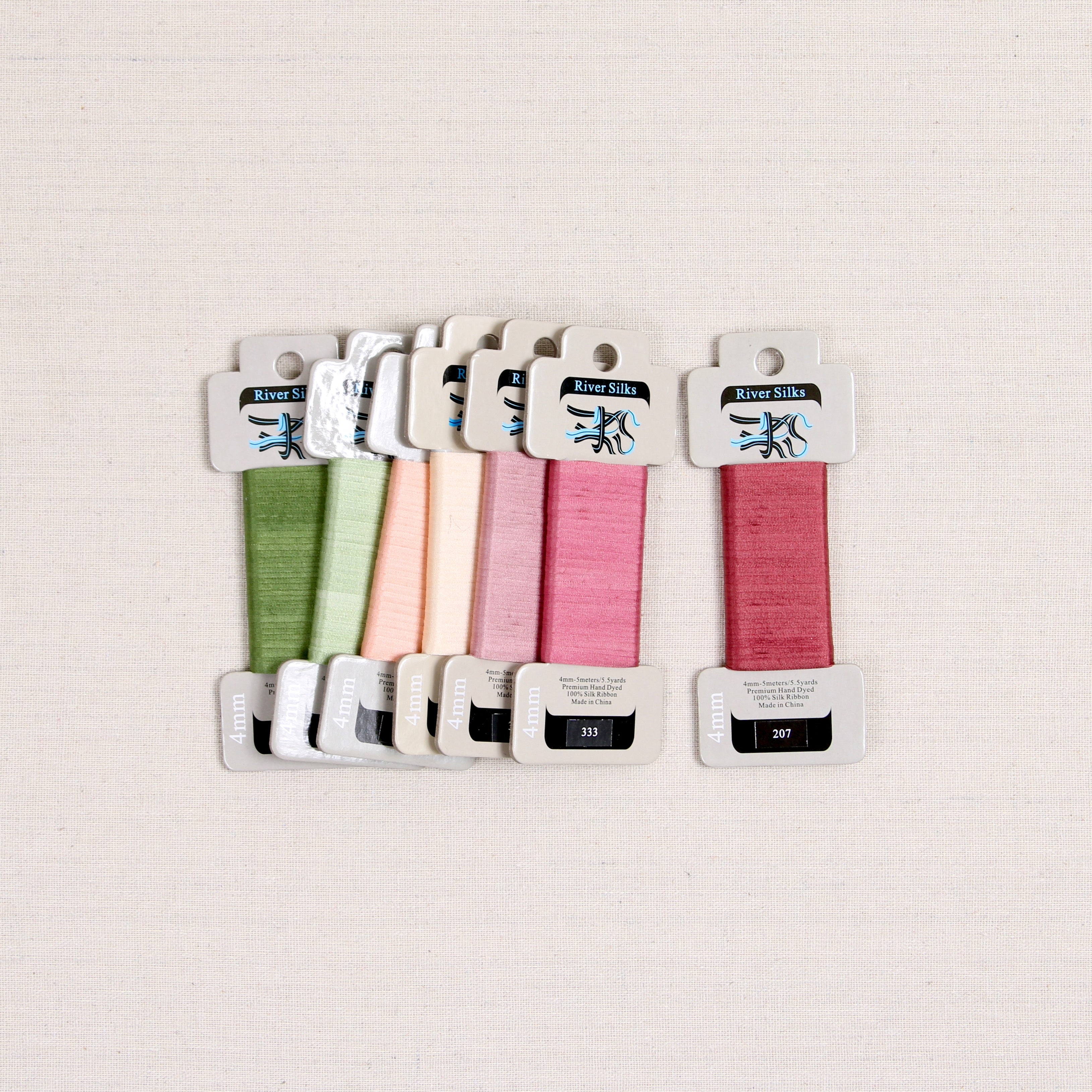 River Silks Silk Ribbon, Moss 87