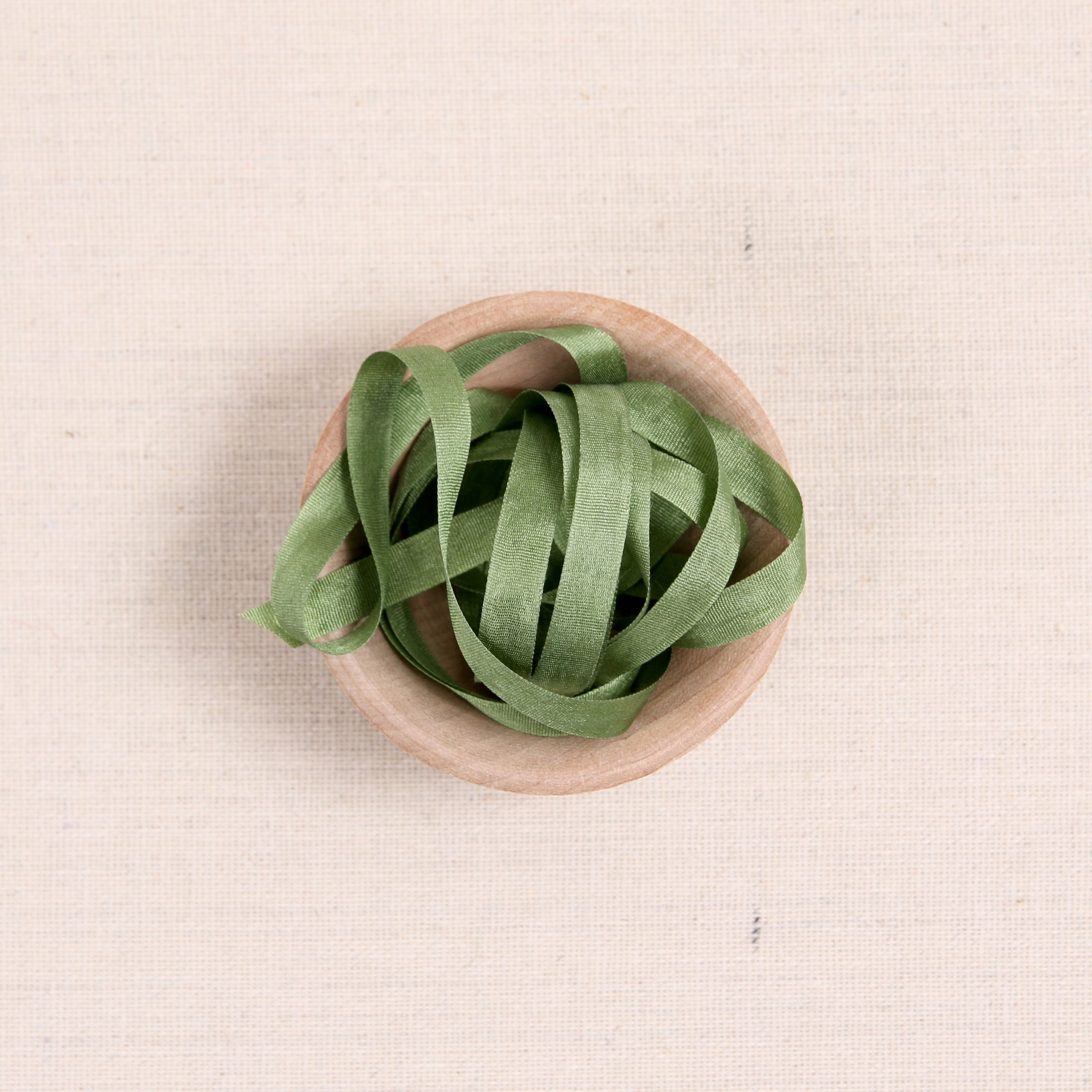 River Silks Silk Ribbon, Moss 87