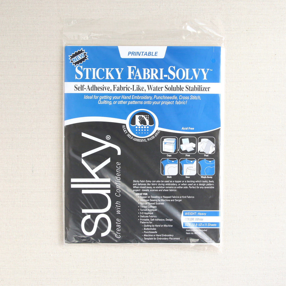  Sulky Paper Solvy Water Soluble Fabric stabilizer, 8, White