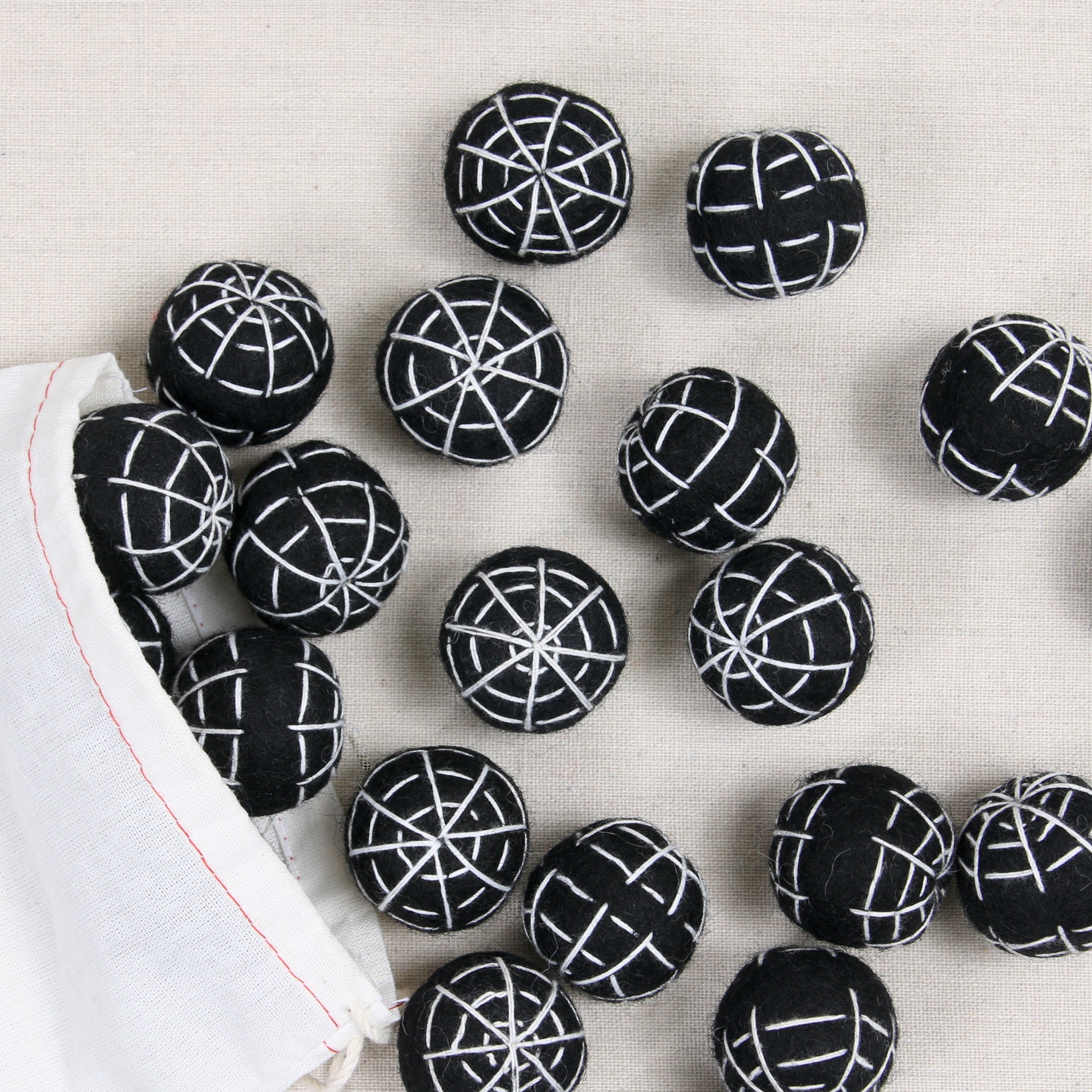 Stitched Spiderwebs, Black