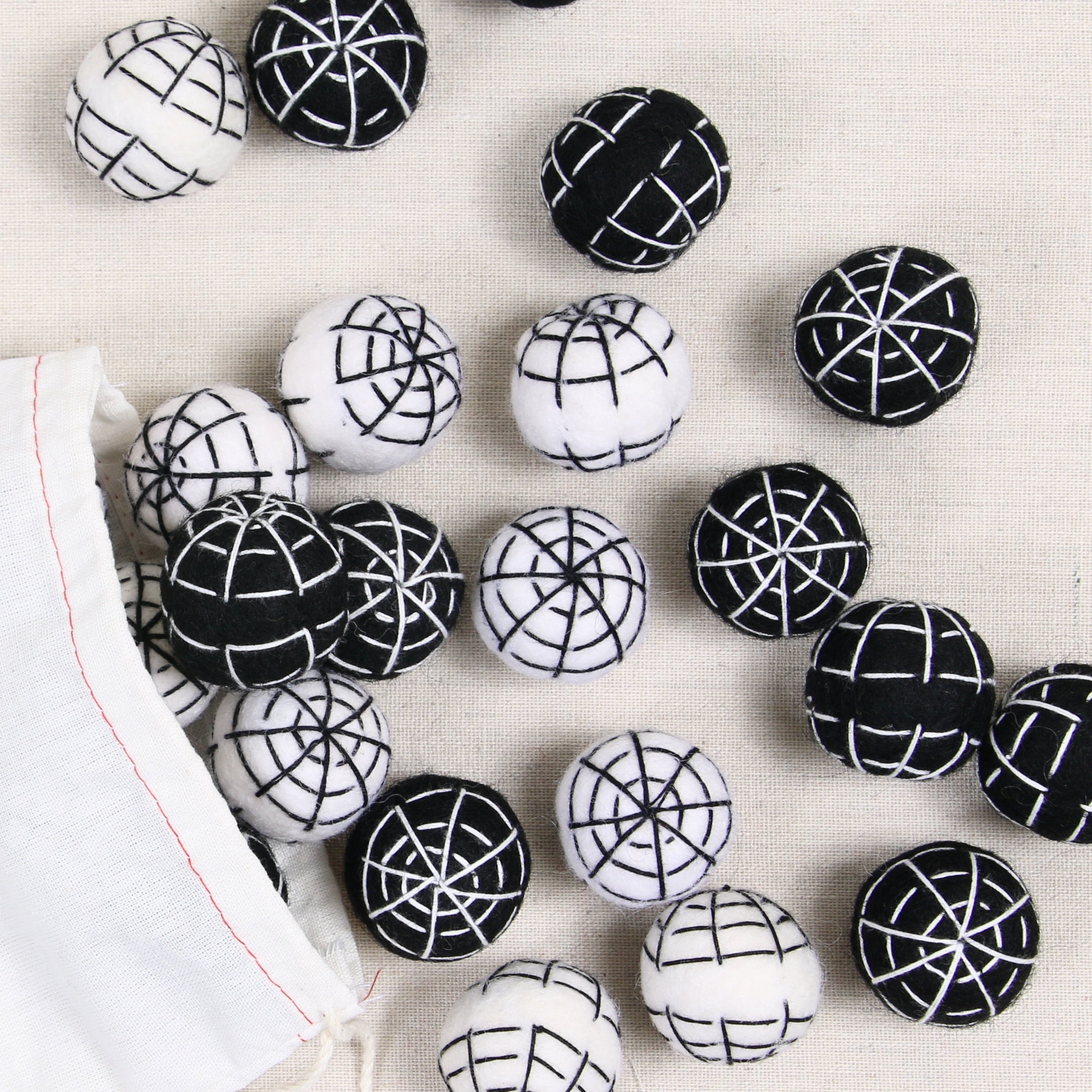 Stitched Spiderwebs, Black