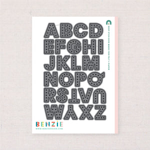 Stitchable Alphabet, Deep Etch Die