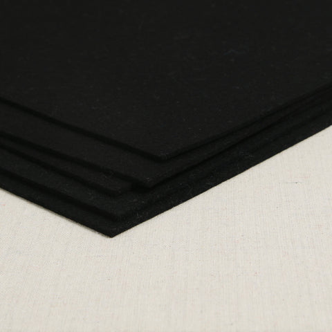 Felt Fabric 1mm - Black- 100% Wool