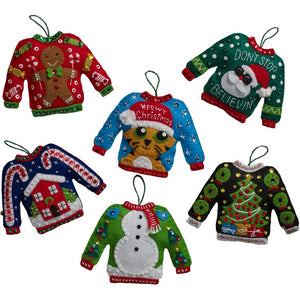 Ugly Sweater Ornaments, Bucilla Kit