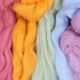 Corriedale wool roving, needle felting